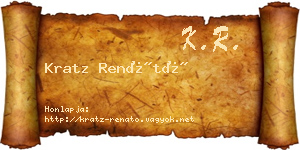 Kratz Renátó névjegykártya